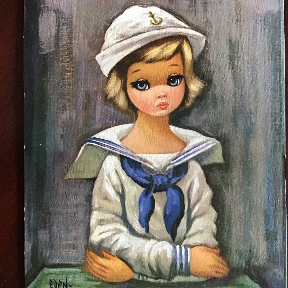 Vintage Eden “Sailor Girl” on Litho Cardboard (8”x10”)